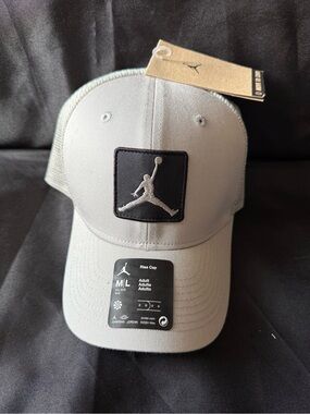 New Jordan Grey Jumpman Nike Adjustable Cap Size M/L